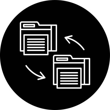 Veri Aktarım Hattı ters çevrilmiş daire. Web Kullanımı için Vektör İllüstrasyonu