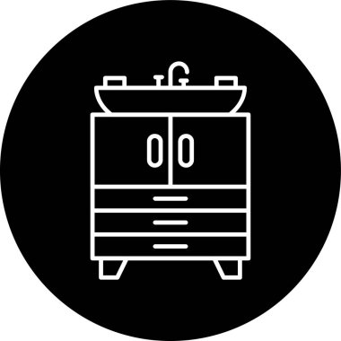 Vanity Line ters çevrilmiş çember. Web Kullanımı için Vektör İllüstrasyonu