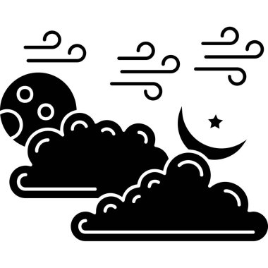 Ay. Web Kullanımı için Vektör İllüstrasyonu