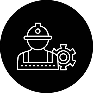 İnşaat Mühendisliği Hattı ters çevrilmiş. Web Kullanımı için Vektör İllüstrasyonu