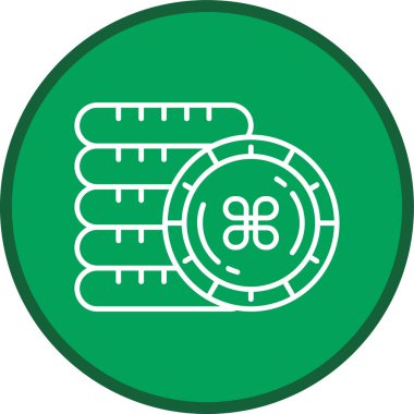 Finnish Markka Line multi circle. Vector Illustration For Web Use