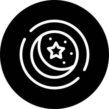 Ay Hattı ters dönmüş daire. Web Kullanımı için Vektör İllüstrasyonu