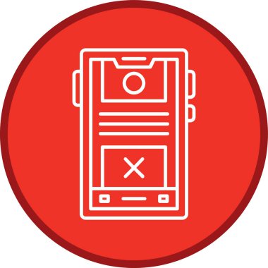 Akıllı telefon hattı çoklu daire. Web Kullanımı için Vektör İllüstrasyonu