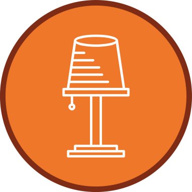 Desk Lamp Line multi circle. Vector Illustration For Web Use