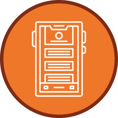 Akıllı telefon hattı çoklu daire. Web Kullanımı için Vektör İllüstrasyonu