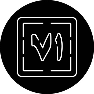 Wahid wa Sab'un Line inverted circle. Vector Illustration For Web Use