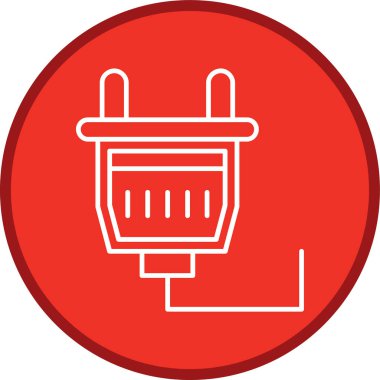 Plug Line çoklu daire. Web Kullanımı için Vektör İllüstrasyonu