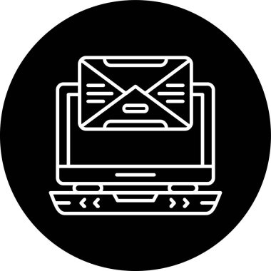 Posta hattı ters çevrilmiş daire. Web Kullanımı için Vektör İllüstrasyonu