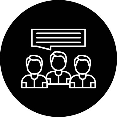 Grup Sohbet Hattı ters çevrildi. Web Kullanımı için Vektör İllüstrasyonu