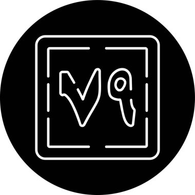 Tis 'a wa Sab' un Hattı ters çevrilmiş daire. Web Kullanımı için Vektör İllüstrasyonu