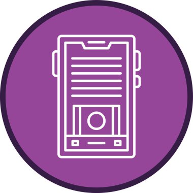 Akıllı telefon hattı çoklu daire. Web Kullanımı için Vektör İllüstrasyonu