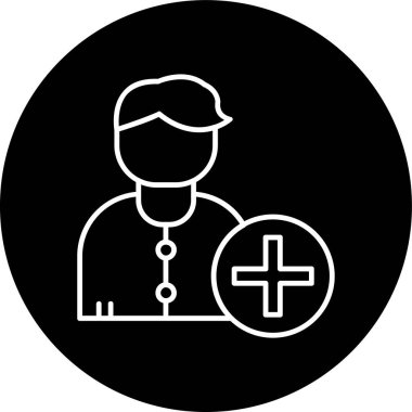 Kullanıcı Satırı ters çevrilmiş çember ekle. Web Kullanımı için Vektör İllüstrasyonu