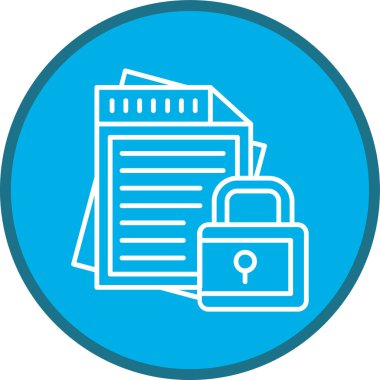 Secure Folder Line multi circle. Vector Illustration For Web Use