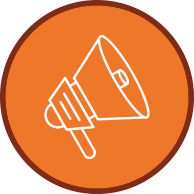 Megafon hattı çoklu daire. Web Kullanımı için Vektör İllüstrasyonu