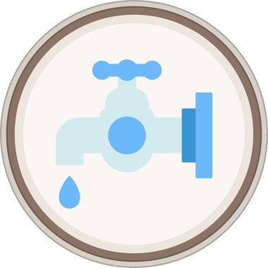 Tap Düz Çıkartma. Web Kullanımı için Vektör İllüstrasyonu