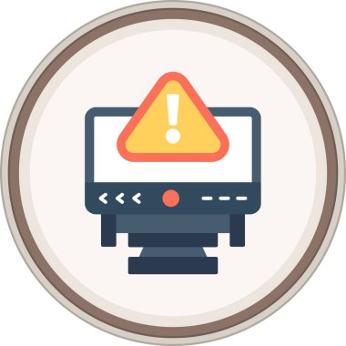 Hata Düz Etiketi. Web Kullanımı için Vektör İllüstrasyonu