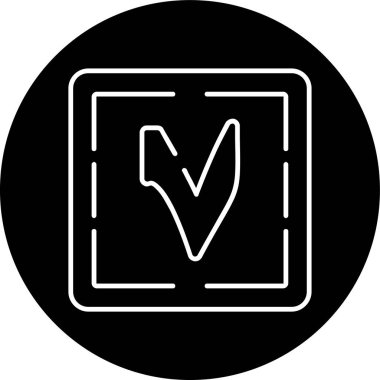 Saba'a Line inverted circle. Vector Illustration For Web Use