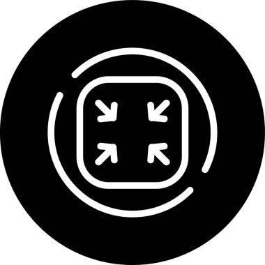 Compress Line inverted circle. Vector Illustration For Web Use