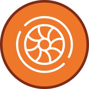 Fan Line çoklu daire. Web Kullanımı için Vektör İllüstrasyonu