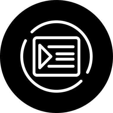 Ters çevrilmiş bir çember. Web Kullanımı için Vektör İllüstrasyonu