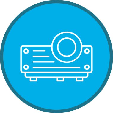 Projector Line multi circle. Vector Illustration For Web Use