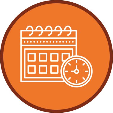 Takvim Hattı çoklu daire. Web Kullanımı için Vektör İllüstrasyonu