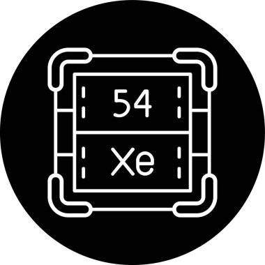 Xenon Hattı ters çevrilmiş daire. Web Kullanımı için Vektör İllüstrasyonu