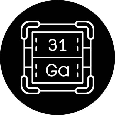 Galyum Hattı ters çevrilmiş daire. Web Kullanımı için Vektör İllüstrasyonu