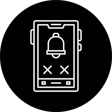 Akıllı telefon hattı ters çevrilmiş. Web Kullanımı için Vektör İllüstrasyonu