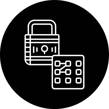 Kalıp Kilit Hattı ters çevrildi. Web Kullanımı için Vektör İllüstrasyonu