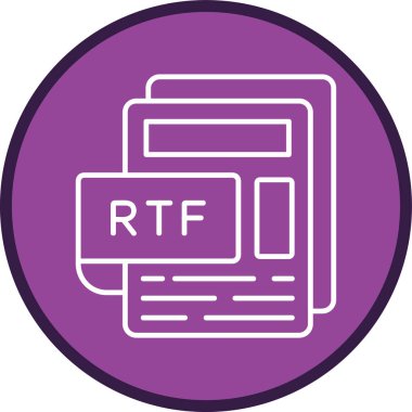 RTF Dosya Hattı çoklu daire. Web Kullanımı için Vektör İllüstrasyonu