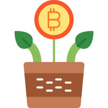 Büyüyen yassı çıkartma. Web Kullanımı için Vektör İllüstrasyonu