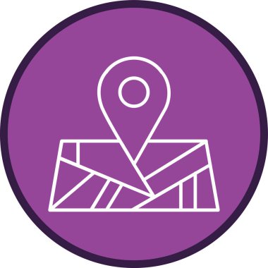 Konum çizgisi çoklu daire. Web Kullanımı için Vektör İllüstrasyonu