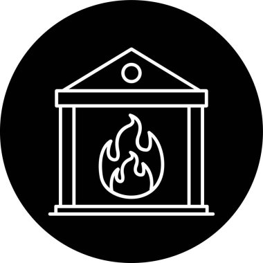 Burning Line inverted circle. Vector Illustration For Web Use