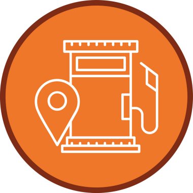 Location Line multi circle. Vector Illustration For Web Use