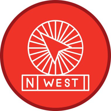 Batı Hattı çoklu dairesi. Web Kullanımı için Vektör İllüstrasyonu