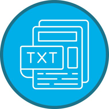 TXT Dosya Hattı çoklu daire. Web Kullanımı için Vektör İllüstrasyonu