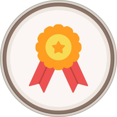 Award Flat sticker. Vector Illustration For Web Use