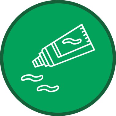 Diş macunu çizgisi çok daireli. Web Kullanımı için Vektör İllüstrasyonu