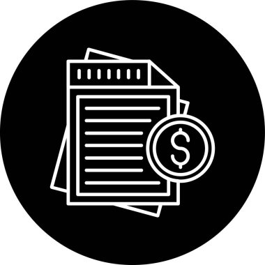 Belge Çizgisi ters çevrildi. Web Kullanımı için Vektör İllüstrasyonu