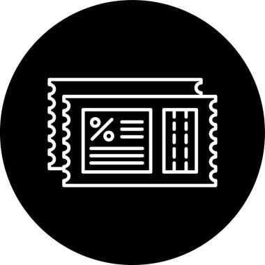 Makbuz hattı ters çevrilmiş daire. Web Kullanımı için Vektör İllüstrasyonu