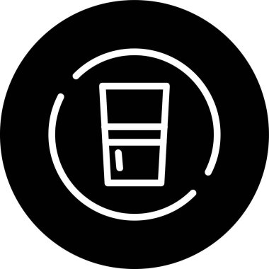 Glass Line inverted circle. Vector Illustration For Web Use