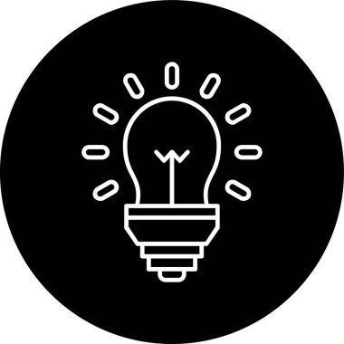 Bulb Line inverted circle. Vector Illustration For Web Use