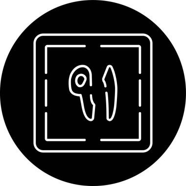 Wahid wa Tis'un Line inverted circle. Vector Illustration For Web Use