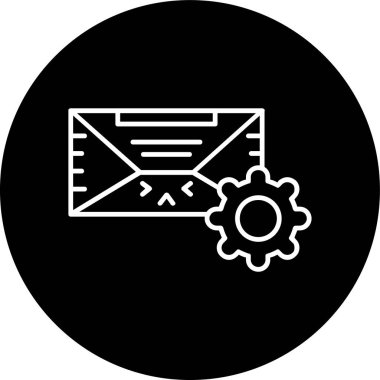 Ayarlar Çizgisi ters çevrilmiş daire. Web Kullanımı için Vektör İllüstrasyonu