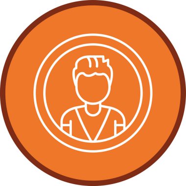 User Profile Line multi circle. Vector Illustration For Web Use