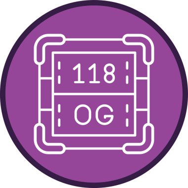 Oganesson Hattı çoklu daire. Web Kullanımı için Vektör İllüstrasyonu