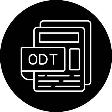 ODT Dosya Hattı ters çevrilmiş çember. Web Kullanımı için Vektör İllüstrasyonu