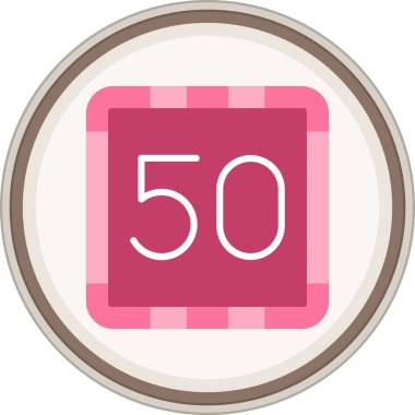 Elli tane düz etiket. Web Kullanımı için Vektör İllüstrasyonu