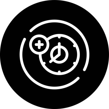 Zaman Ekle Satır Ters Çember. Web Kullanımı için Vektör İllüstrasyonu